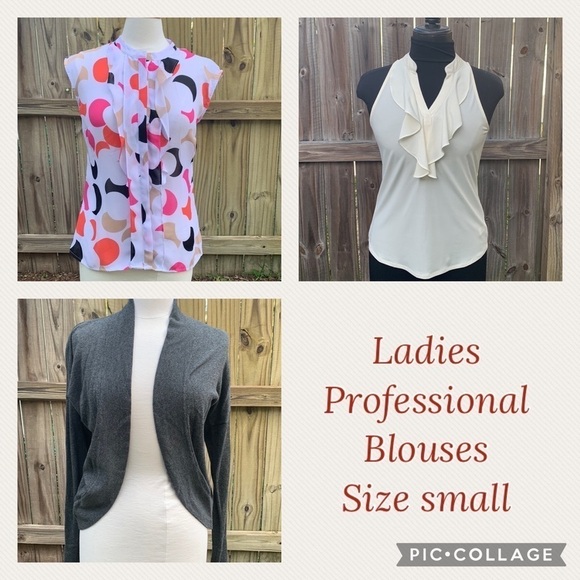 Business Casual Bundle, cardigan and sleeveless tops, size small - Picture 1 of 16
